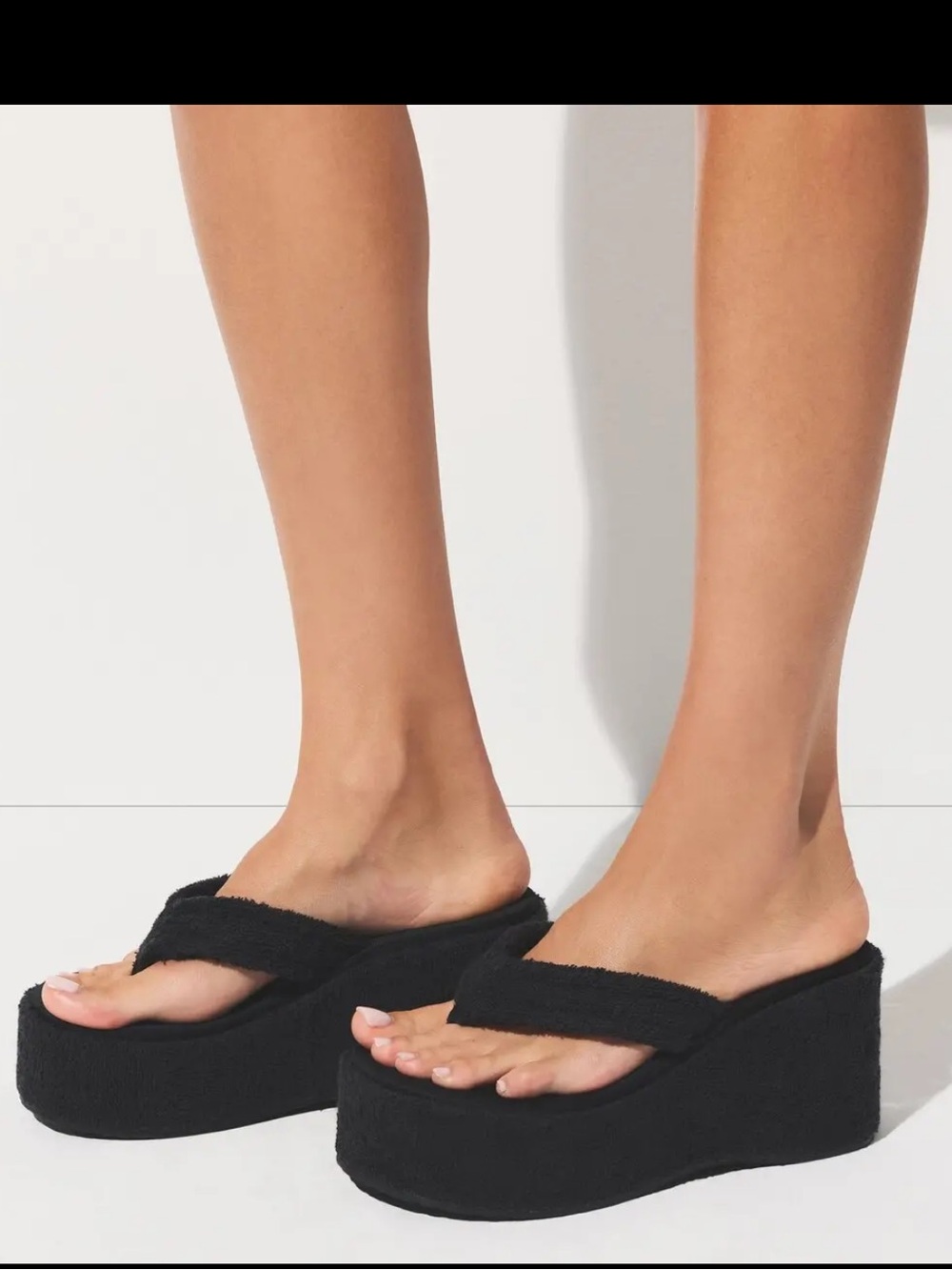 Skims Terry Platform Sandal size 38